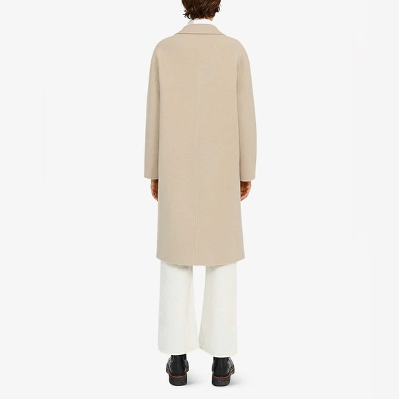 ⛄️CLAUDIE PIERLOT double-breasted patch pocket long wool blend coat NWOT - Picture 5 of 15